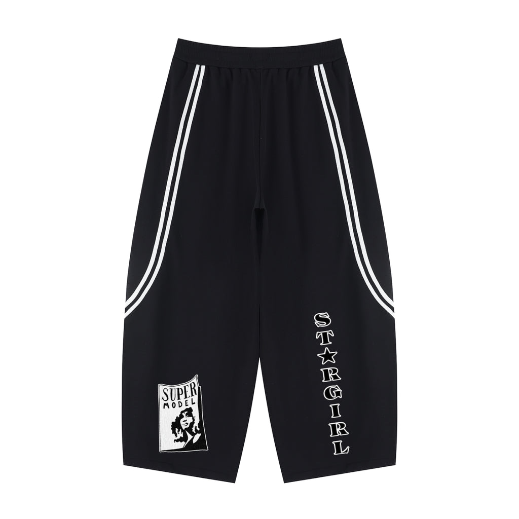 Unisex Wide Leg Piping Sweatpants