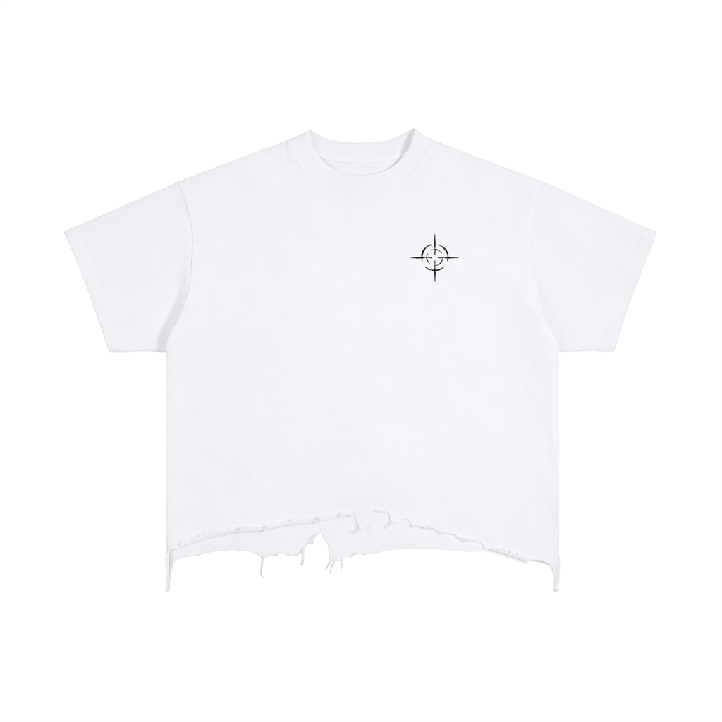 Vintage Wash Boxy Distressed Hem T-Shirt