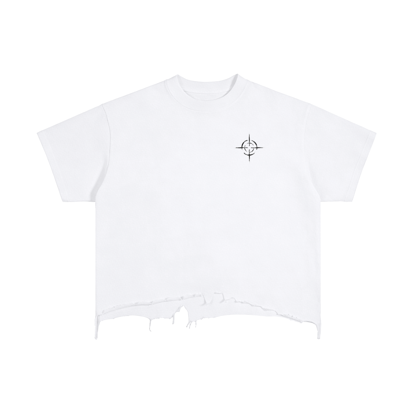 Vintage Wash Boxy Distressed Hem T-Shirt