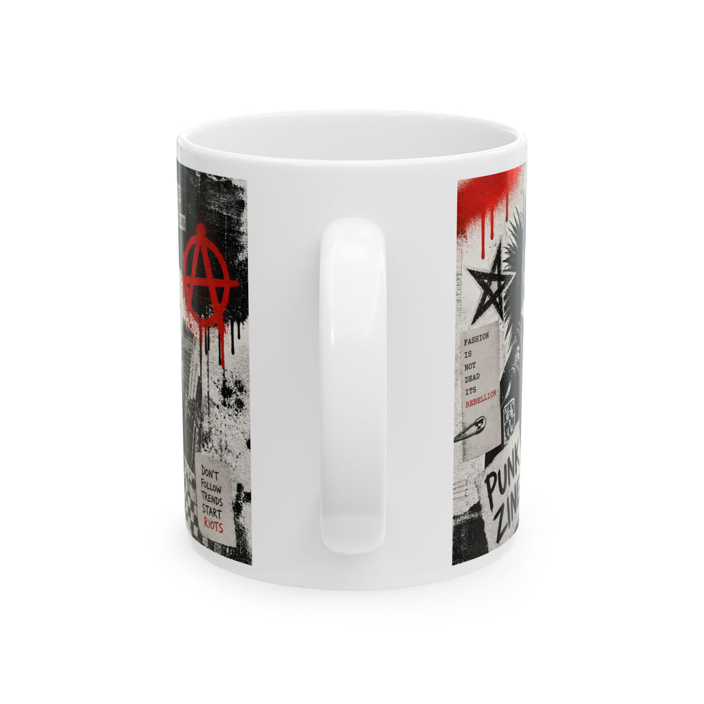 Punk Graphic Mug – "I May Be a Dick But Atleast My Fashion Ain't Crap" Ceramic Coffee Cup
