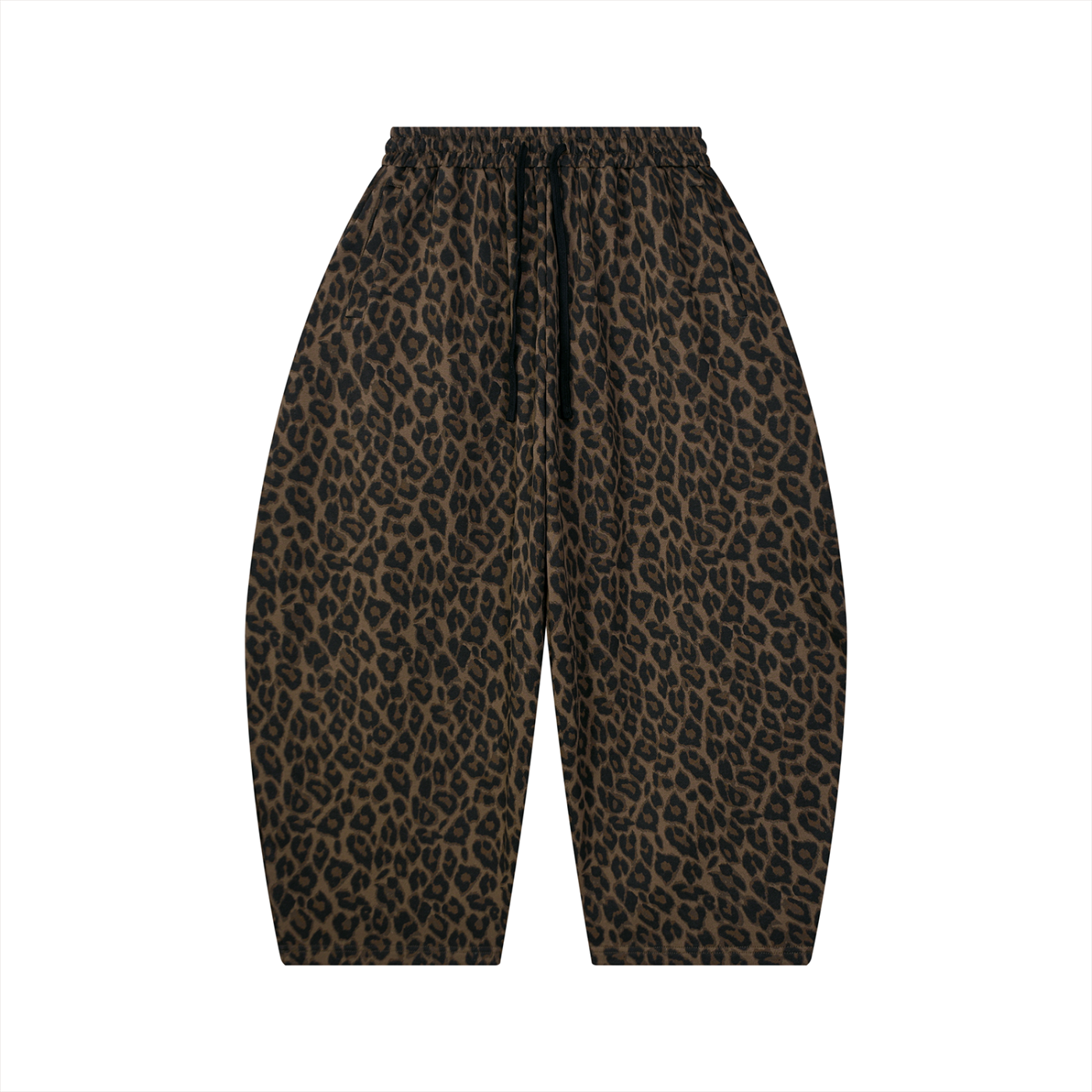 Leopard Barrel Leg Sweatpants
