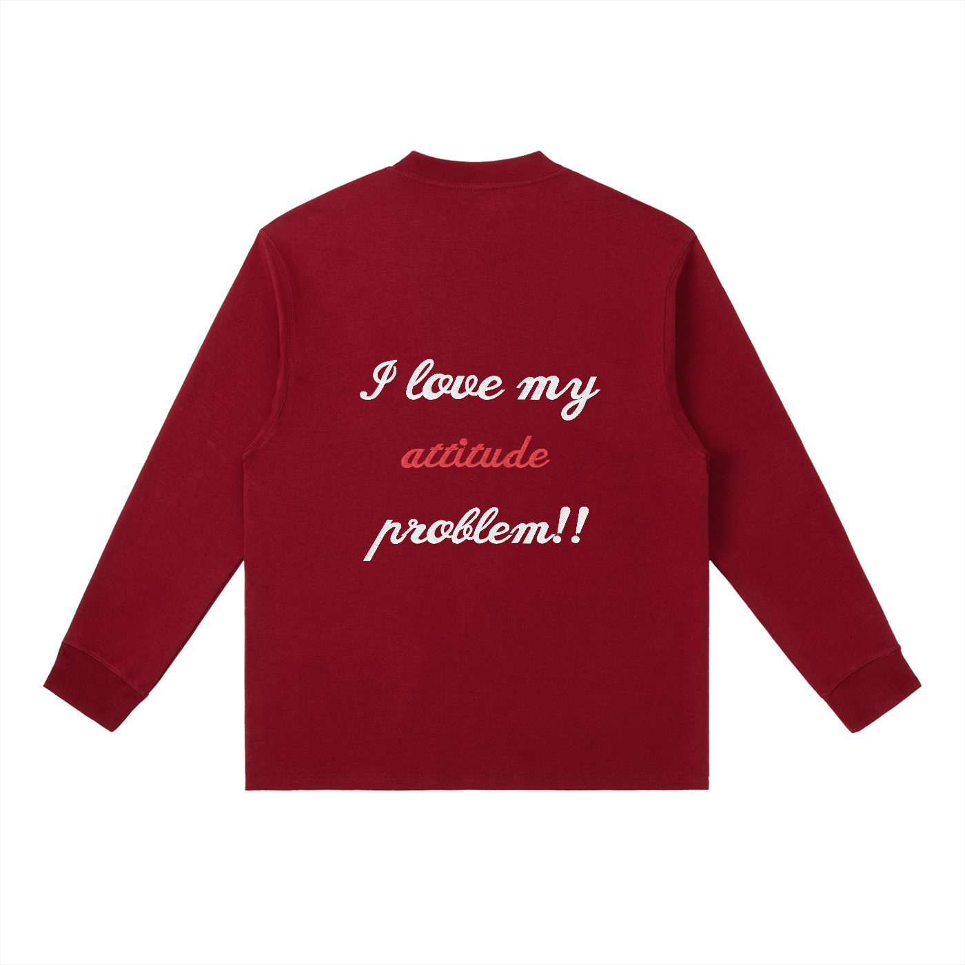 embroided attitude Long-Sleeve T-Shirt