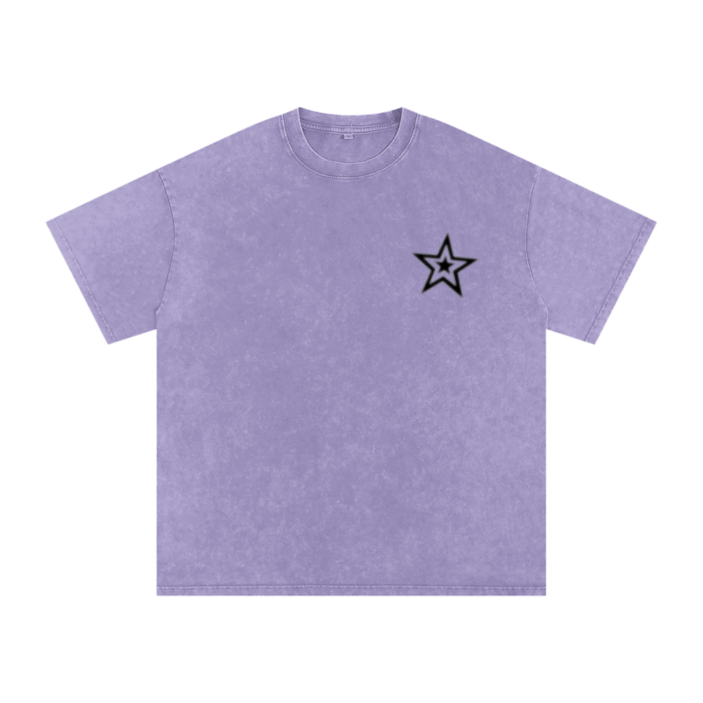Snow Washed Oversized Cotton T-Shirt