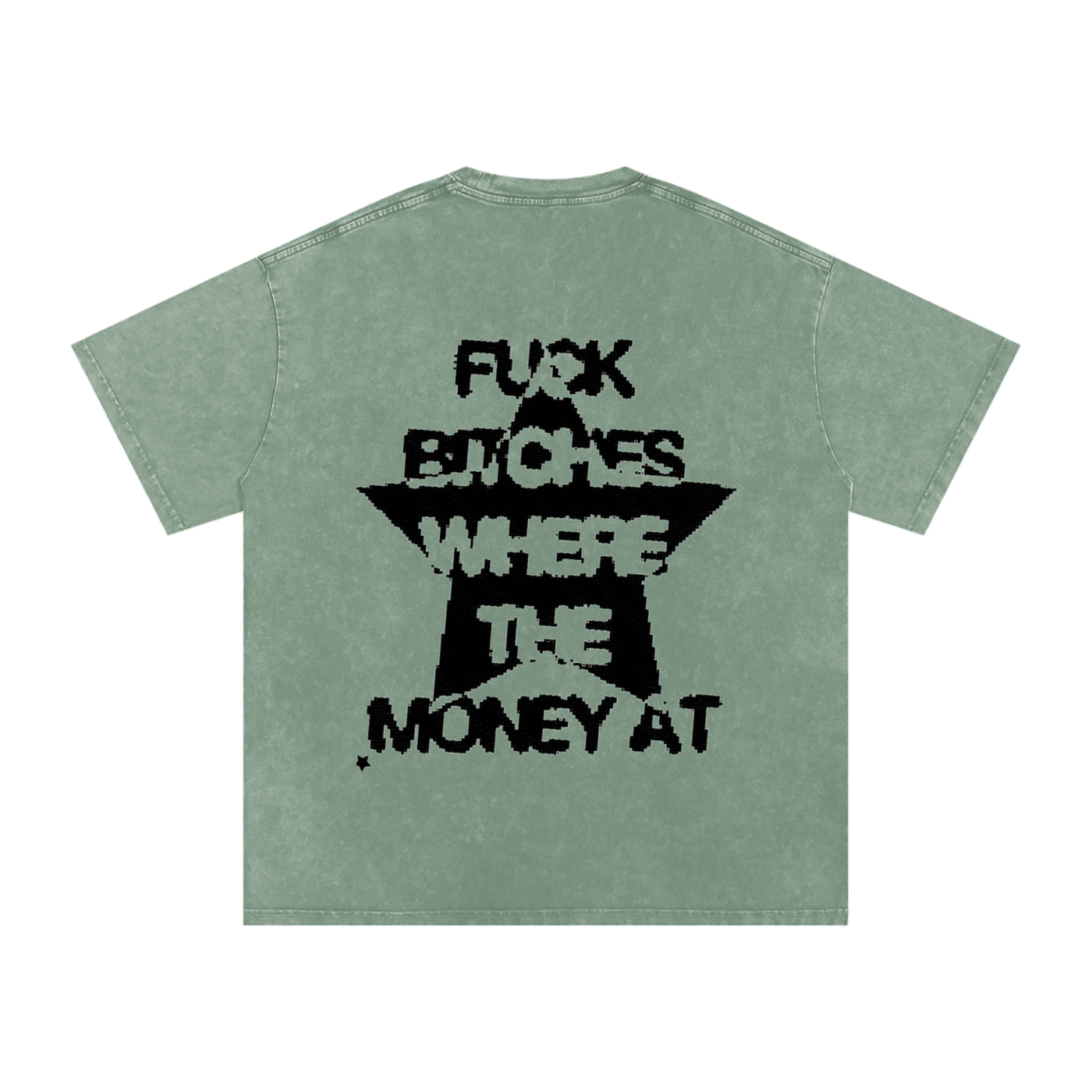 Snow Washed Oversized Cotton T-Shirt