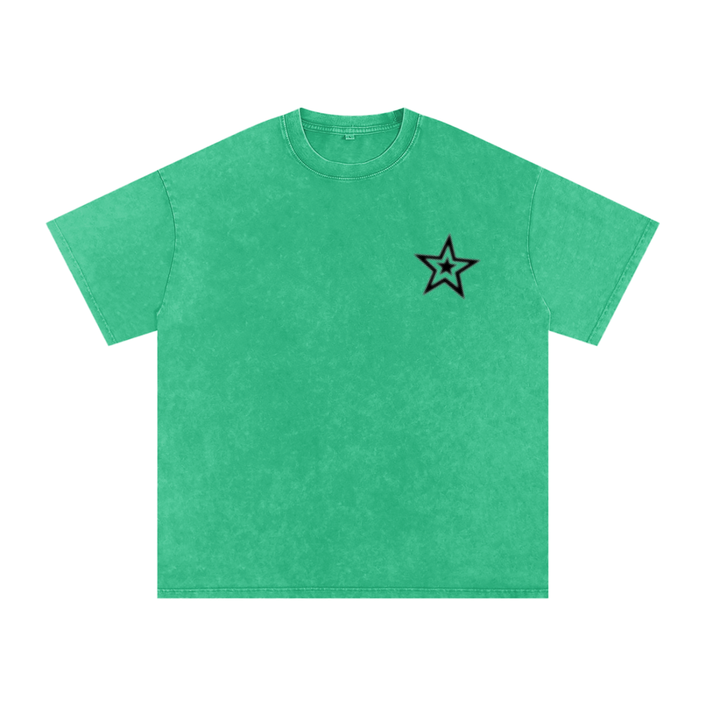 Snow Washed Oversized Cotton T-Shirt