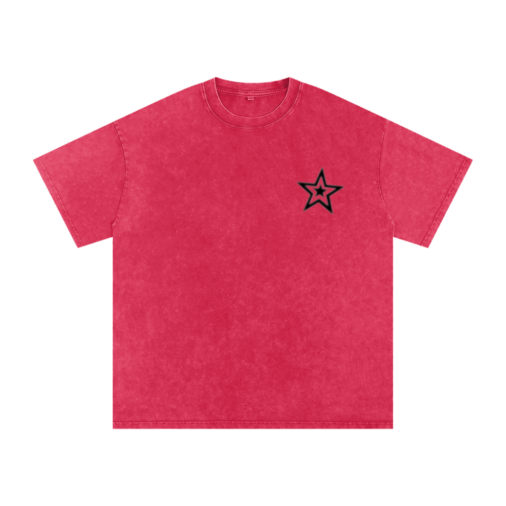 Snow Washed Oversized Cotton T-Shirt