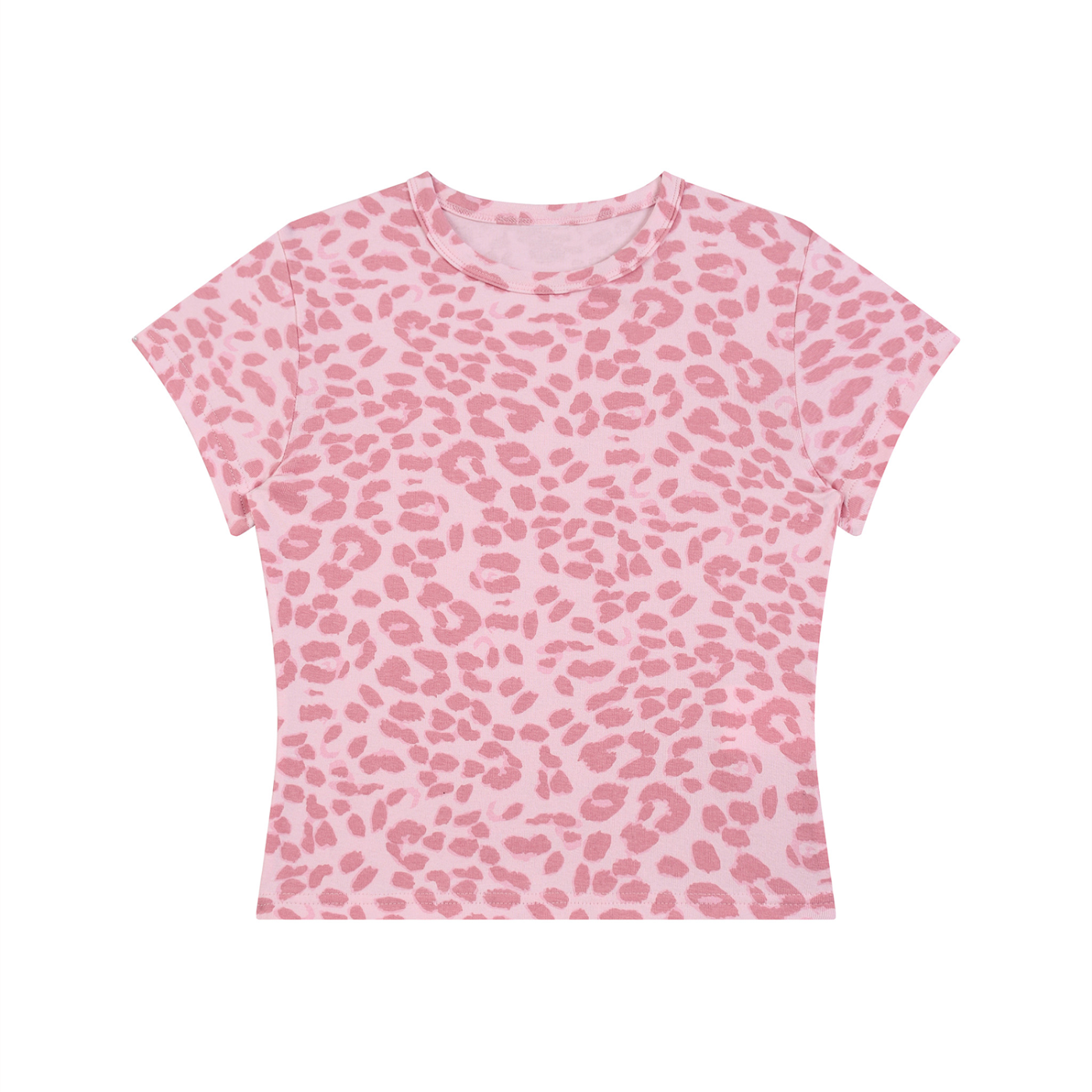 Toxic Leopard Print Crop T-Shirt