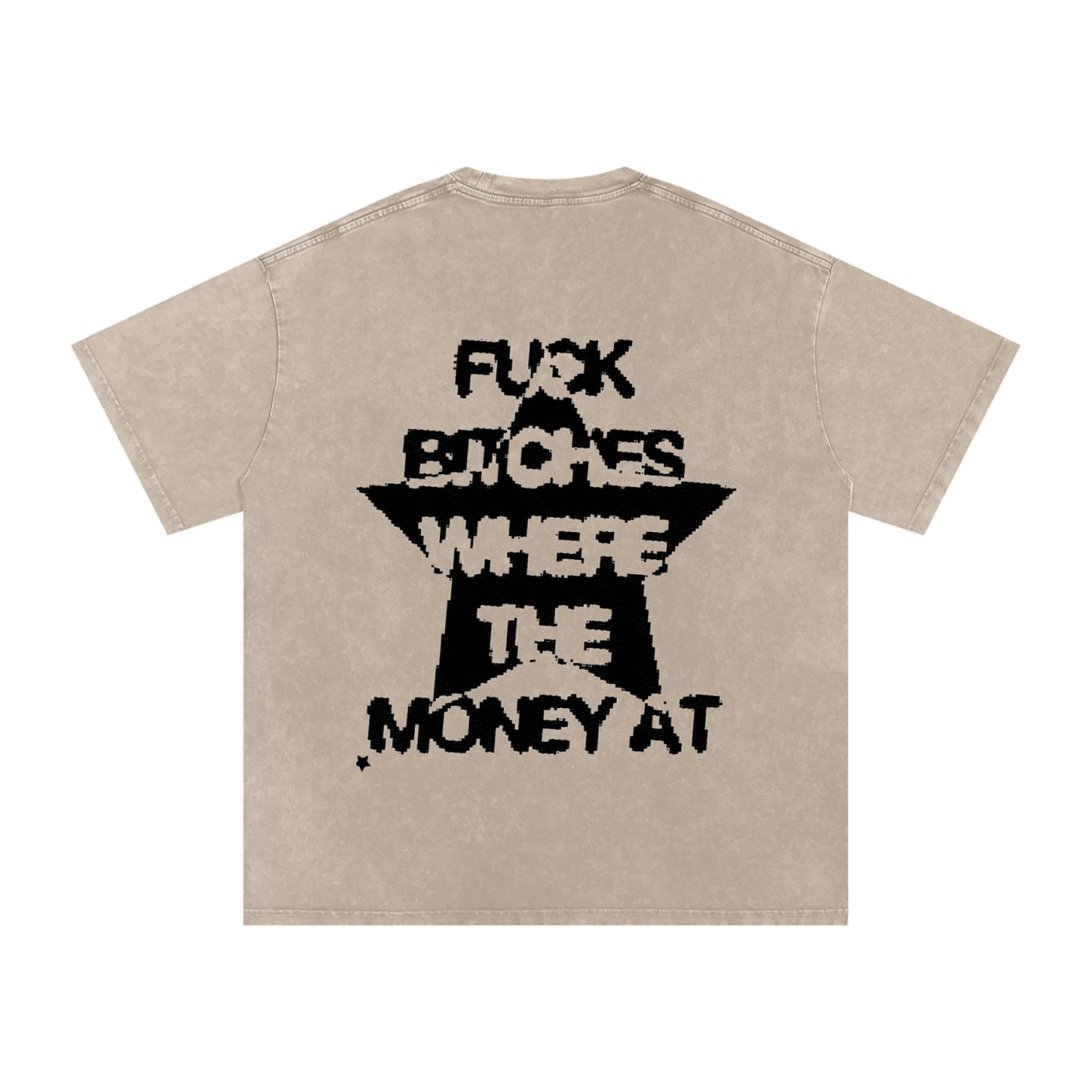 Snow Washed Oversized Cotton T-Shirt