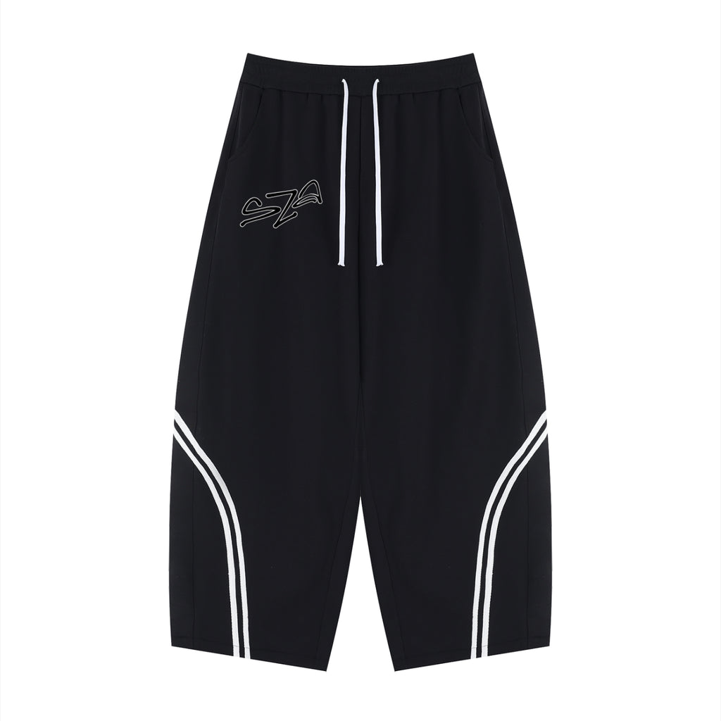 Unisex Wide Leg Piping Sweatpants