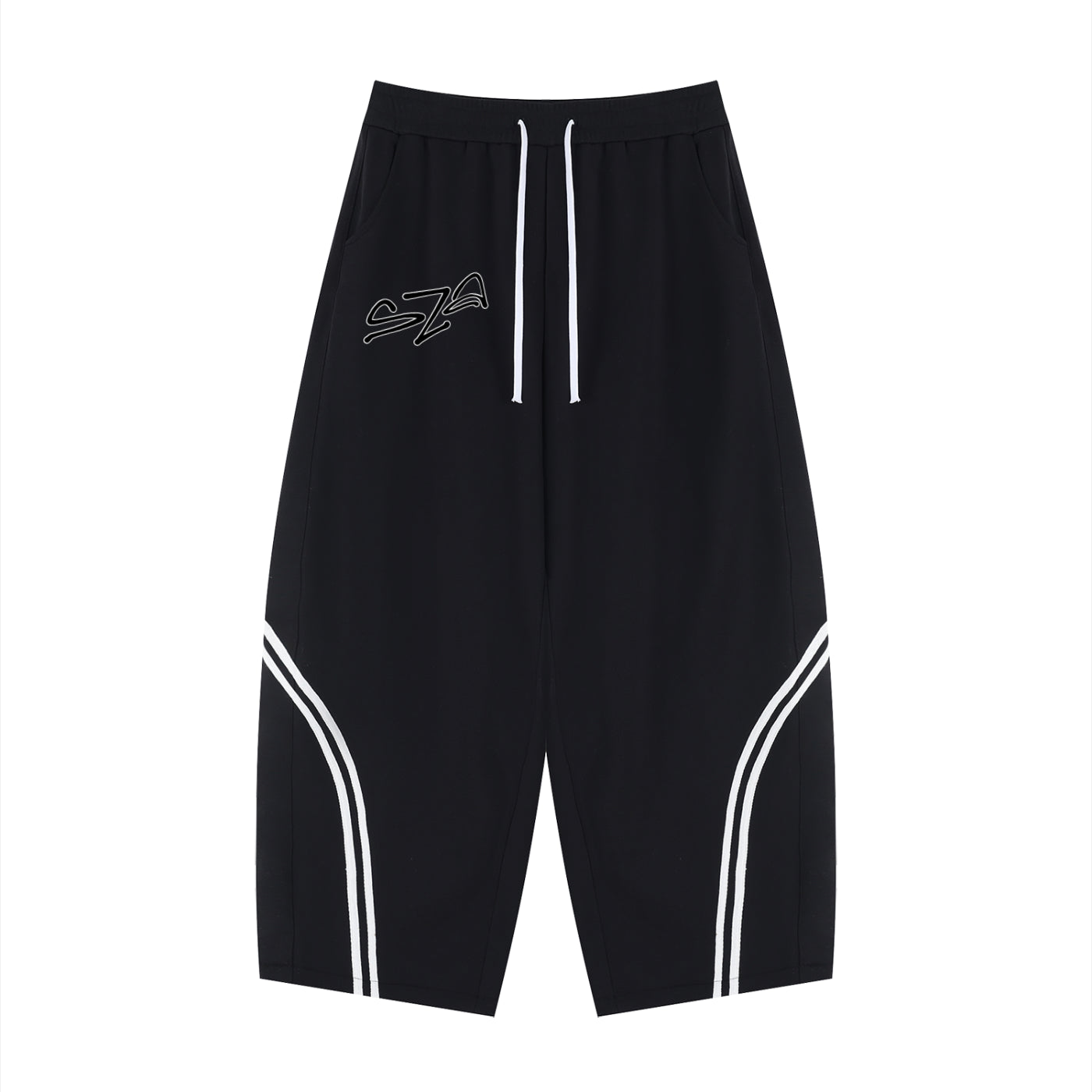 Unisex Wide Leg Piping Sweatpants
