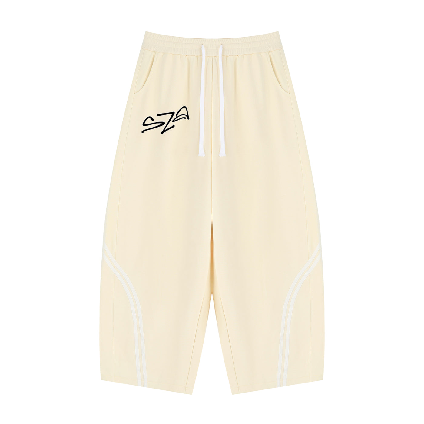 Unisex Wide Leg Piping Sweatpants