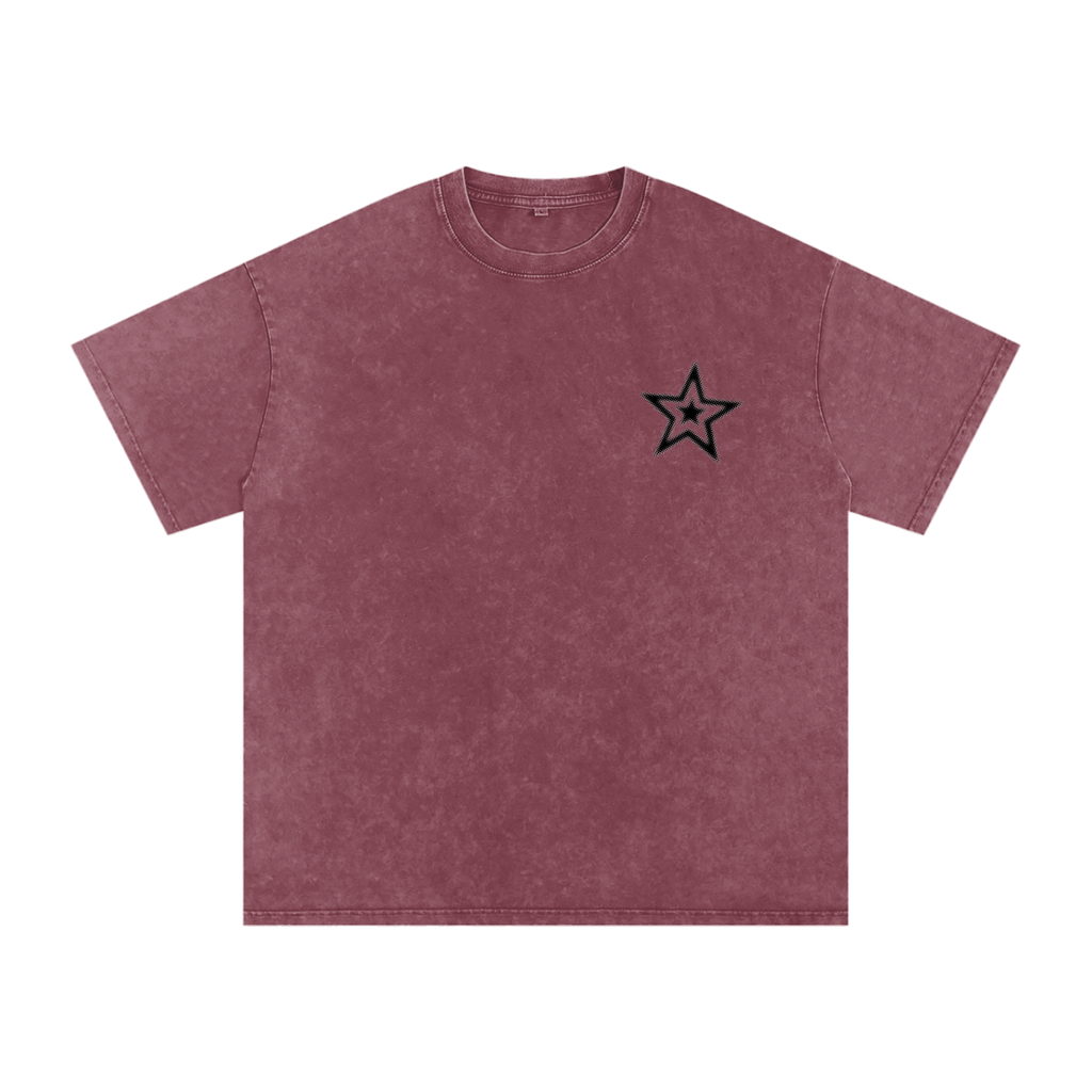 Snow Washed Oversized Cotton T-Shirt
