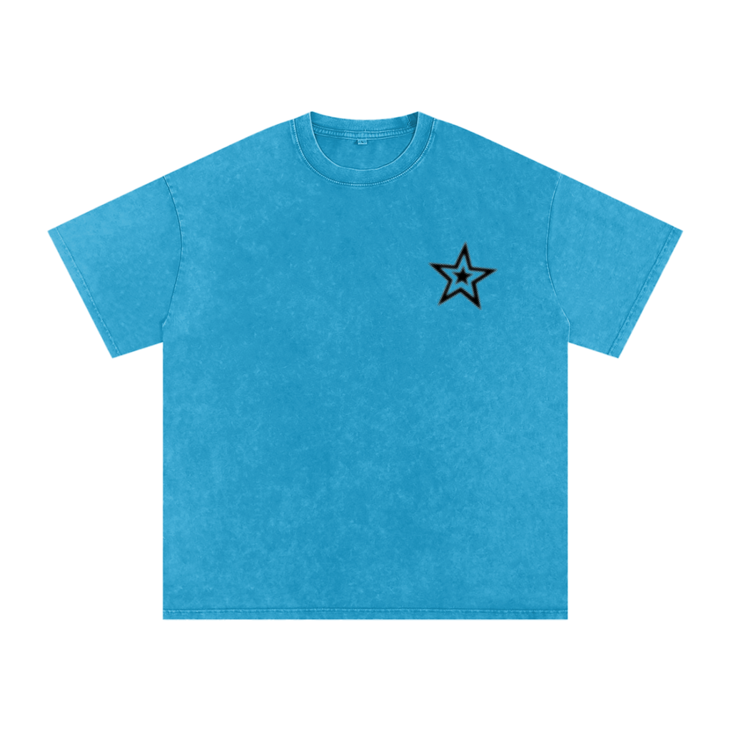 Snow Washed Oversized Cotton T-Shirt