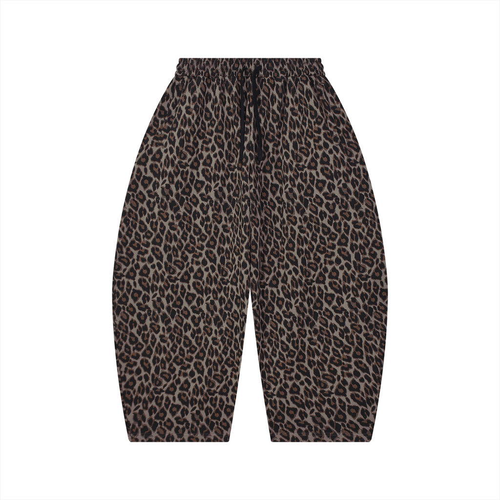 Leopard Barrel Leg Sweatpants