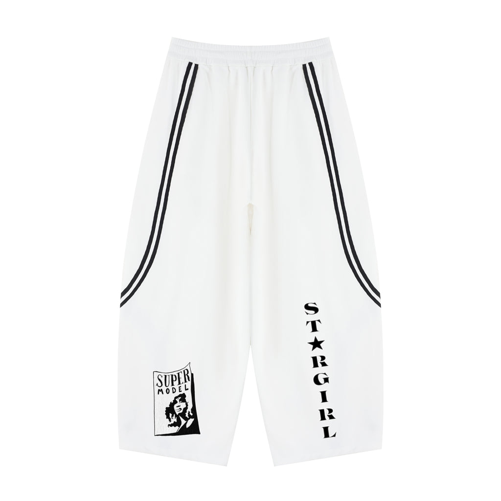 Unisex Wide Leg Piping Sweatpants