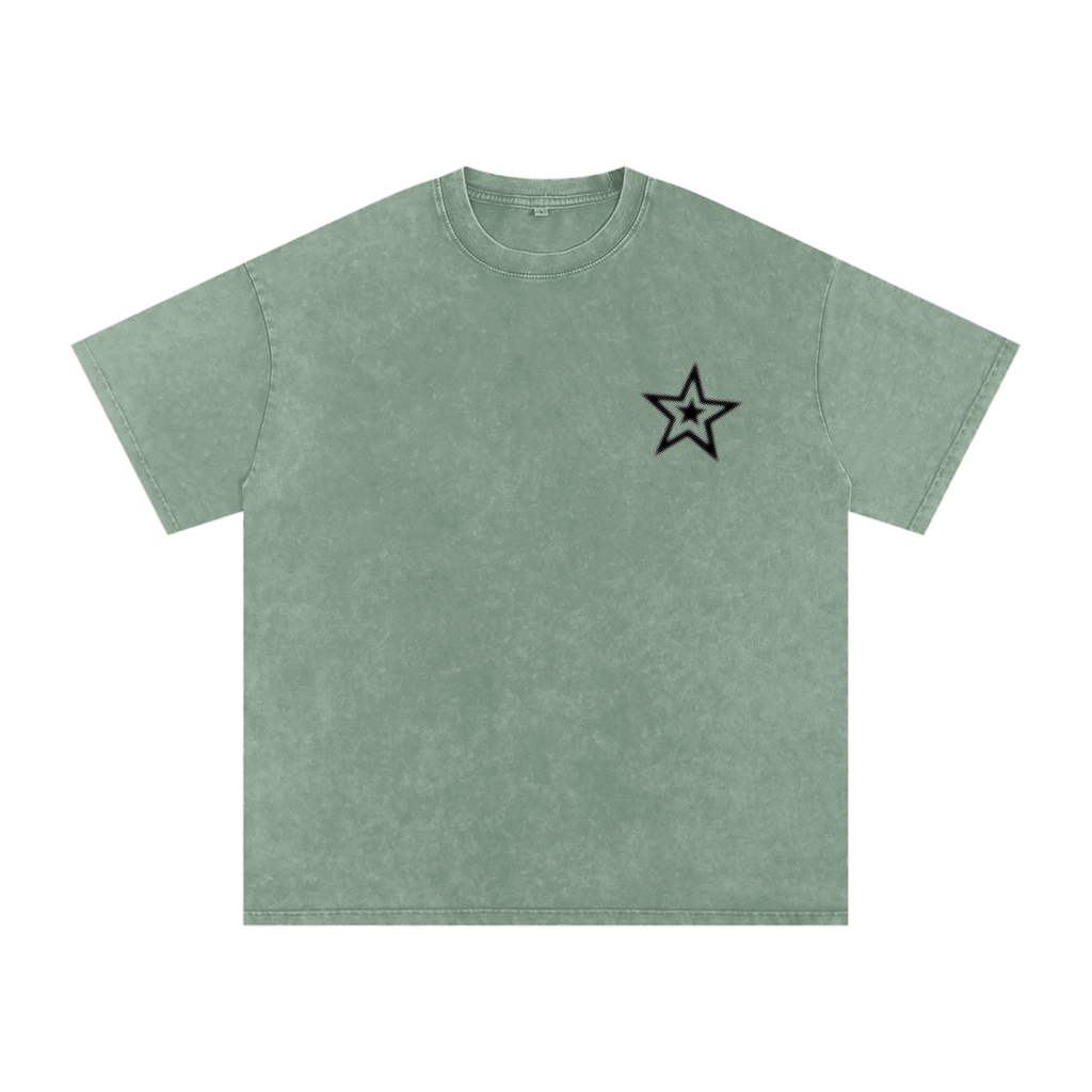 Snow Washed Oversized Cotton T-Shirt