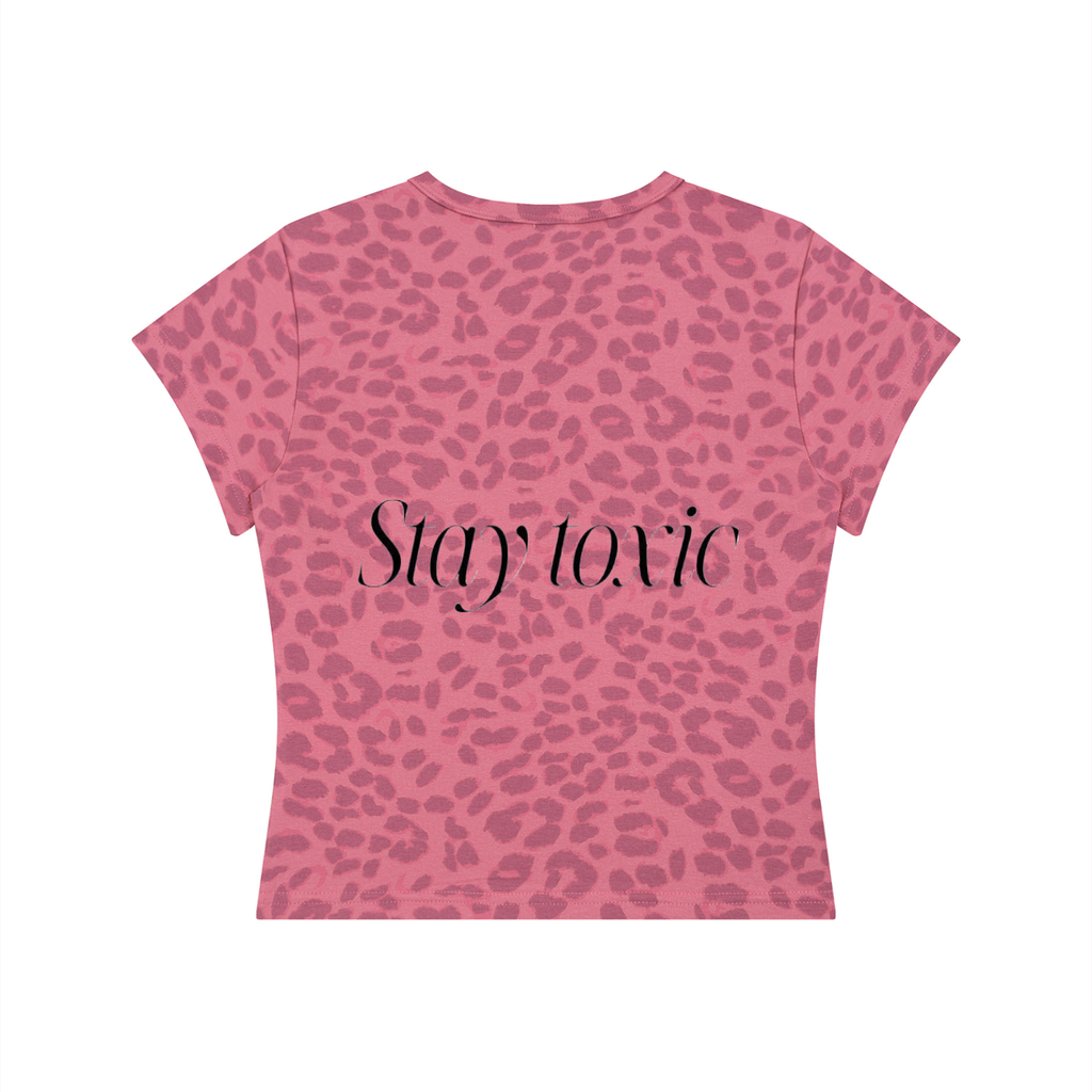 Toxic Leopard Print Crop T-Shirt