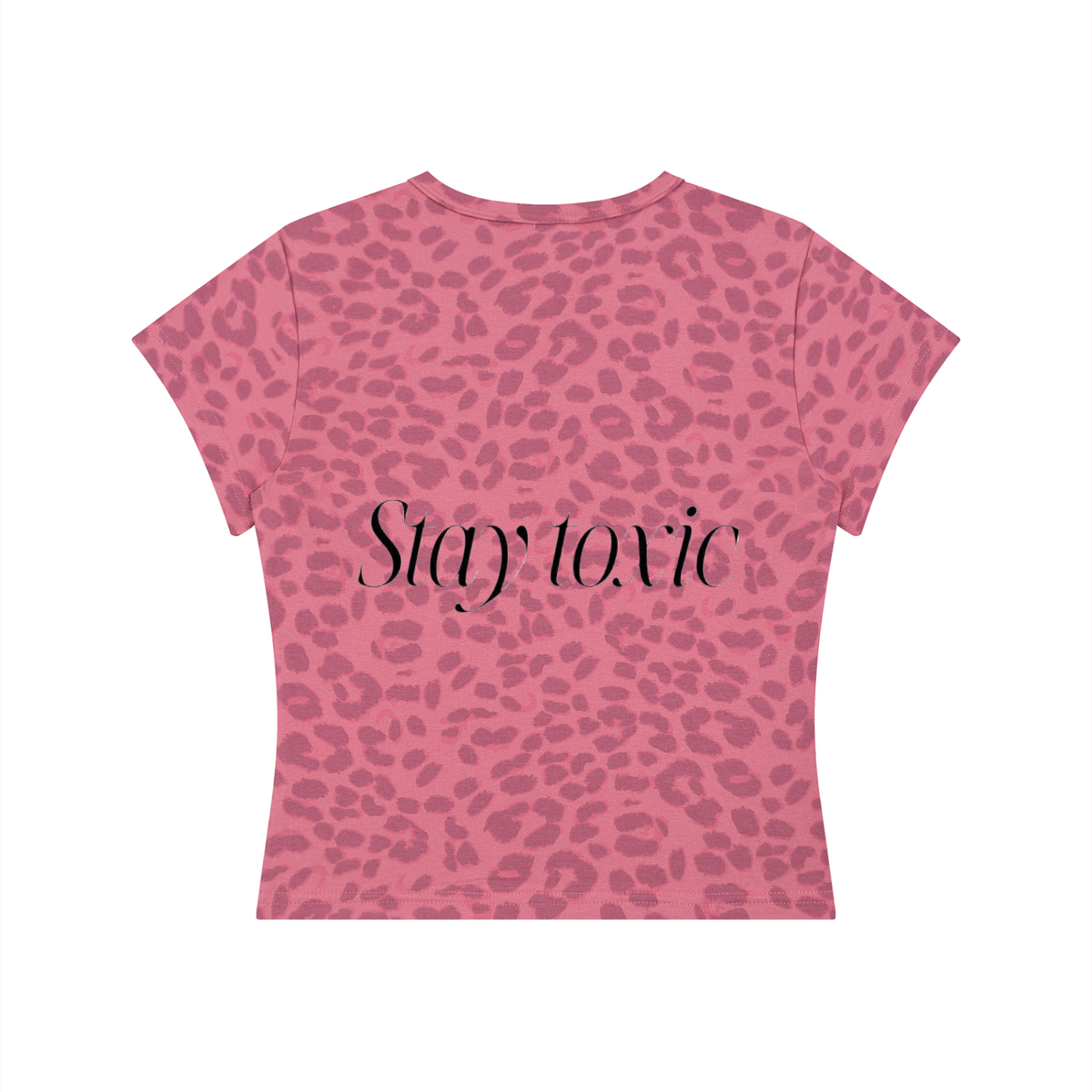 Toxic Leopard Print Crop T-Shirt