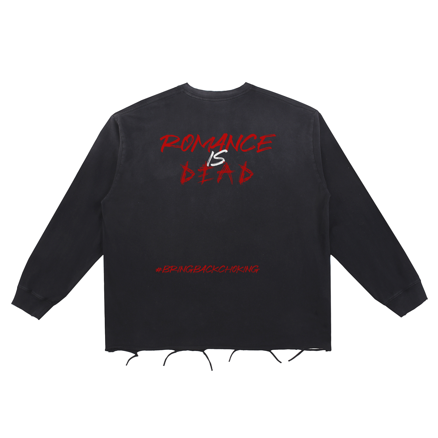 Snow Wash Raw Edge Cotton T-Shirt