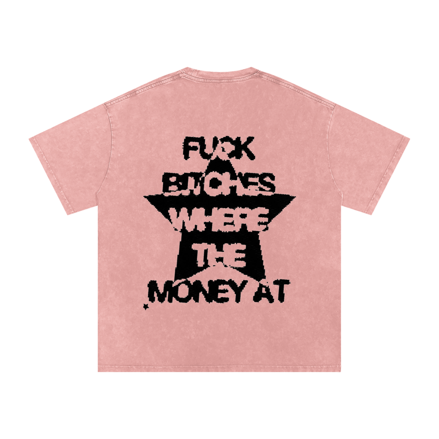 Snow Washed Oversized Cotton T-Shirt