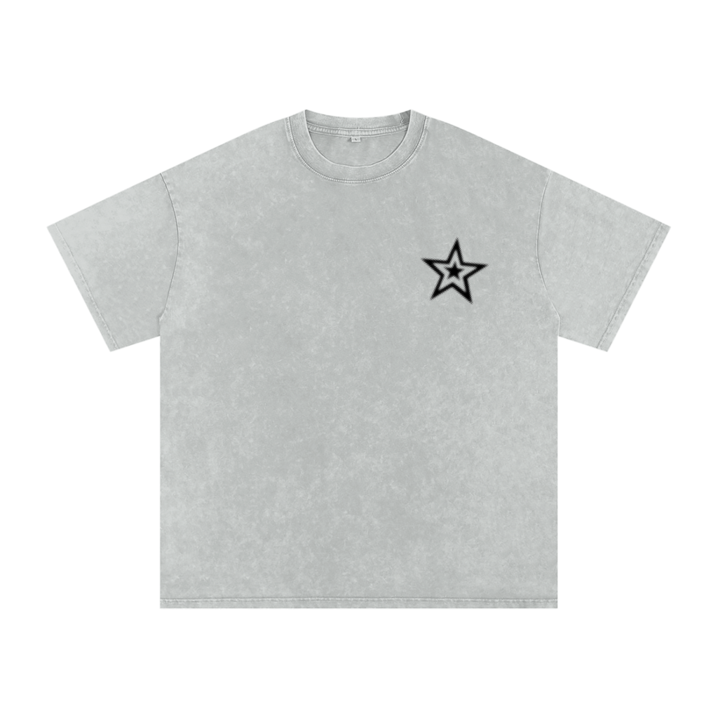 Snow Washed Oversized Cotton T-Shirt