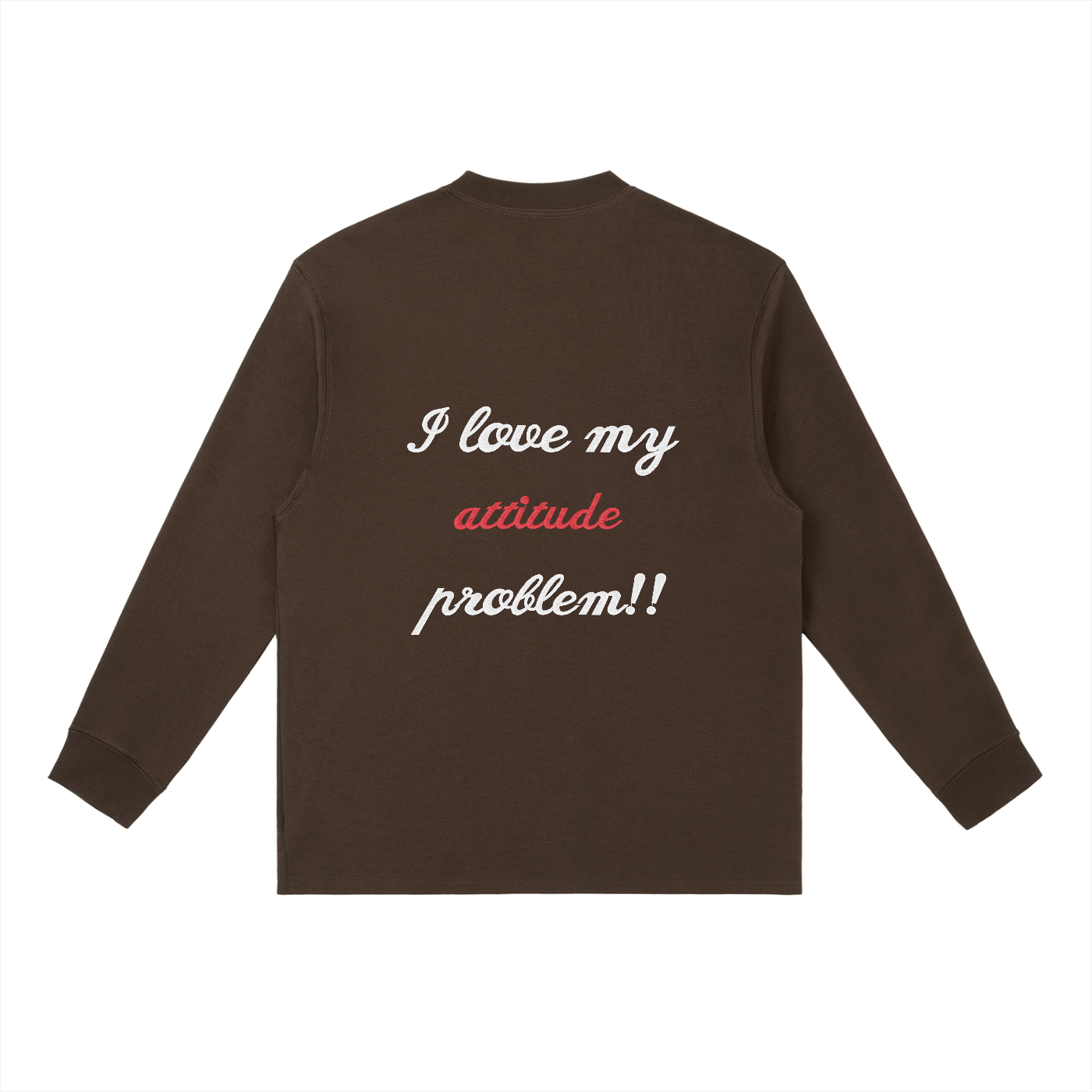 embroided attitude Long-Sleeve T-Shirt