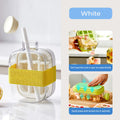 500ML Large Capacity Ice Cube Maker Water Bottle Silicone Tray with Straw for Juice Beverage Cooling Ice Making Stackable Design