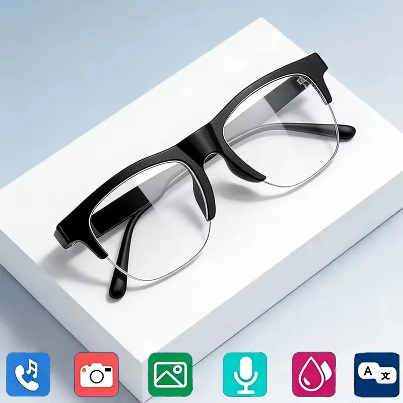 Lenovo Wireless AI Smart Glasses Bluetooth Remote Control 8K HD Photo Call Music Sports Sunglasses Gift for Men Women Casual Use