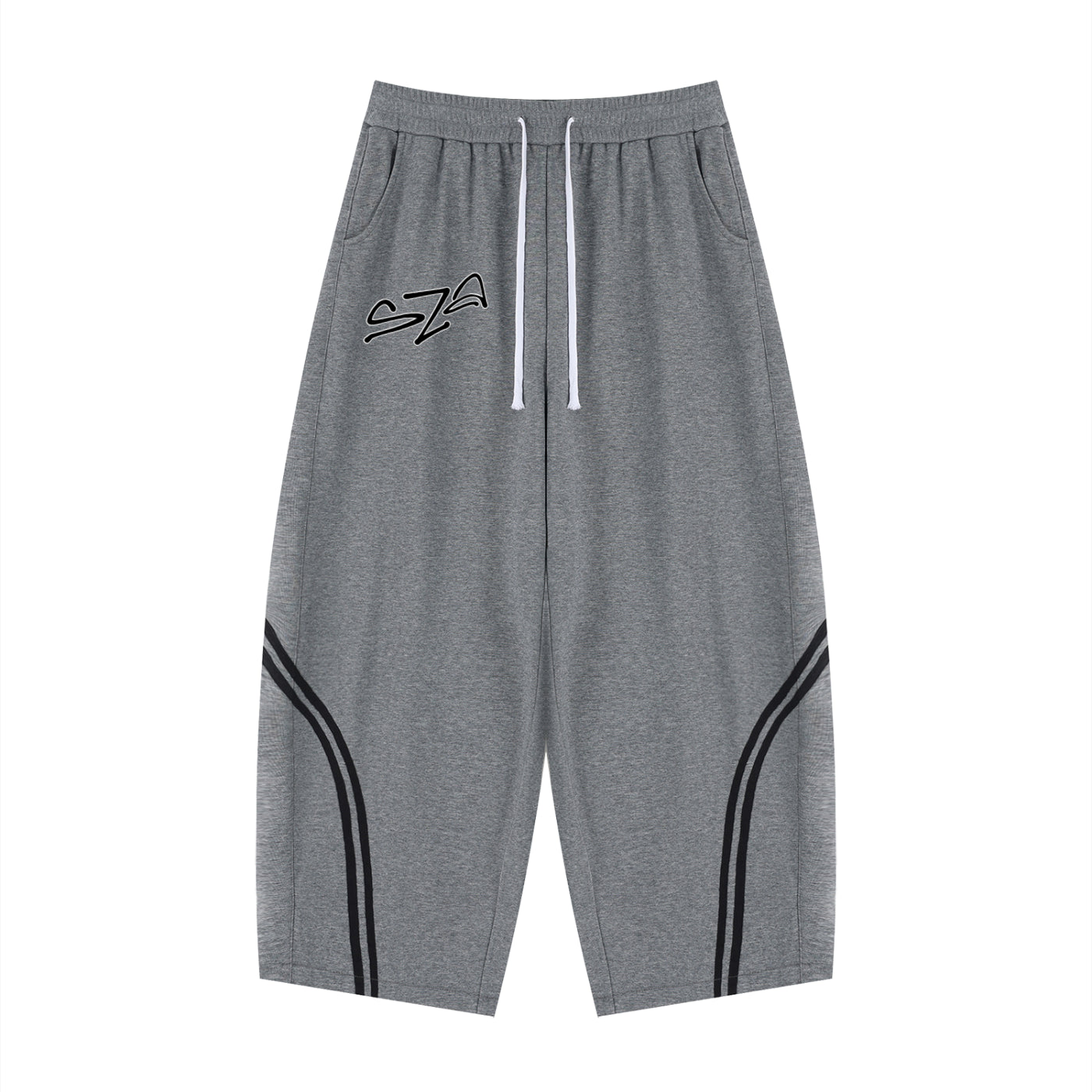 Unisex Wide Leg Piping Sweatpants