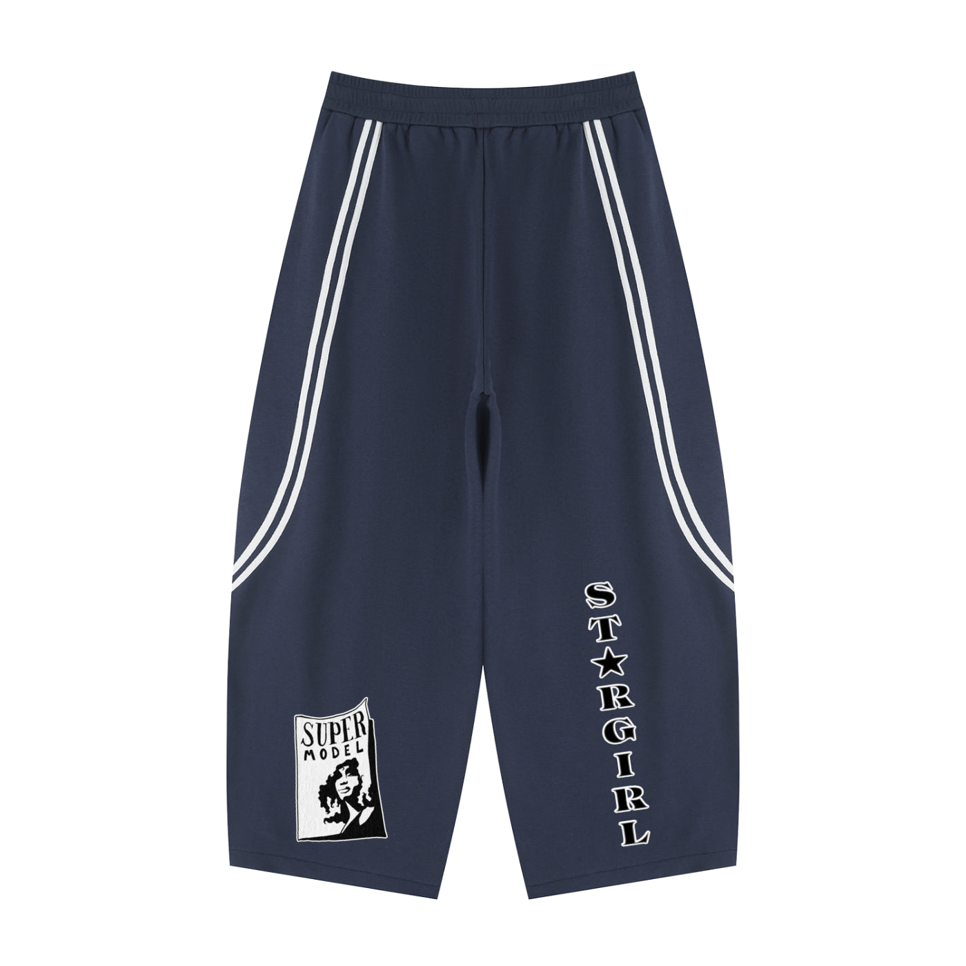 Unisex Wide Leg Piping Sweatpants