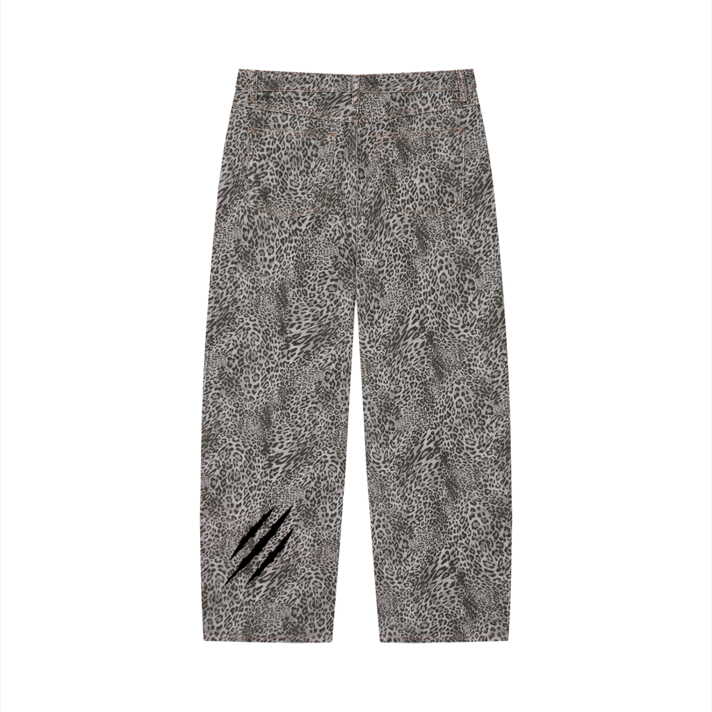 Leopard Wide Leg Jeans