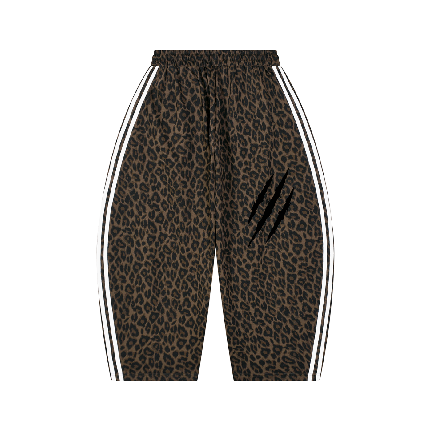 Leopard Barrel Leg Sweatpants