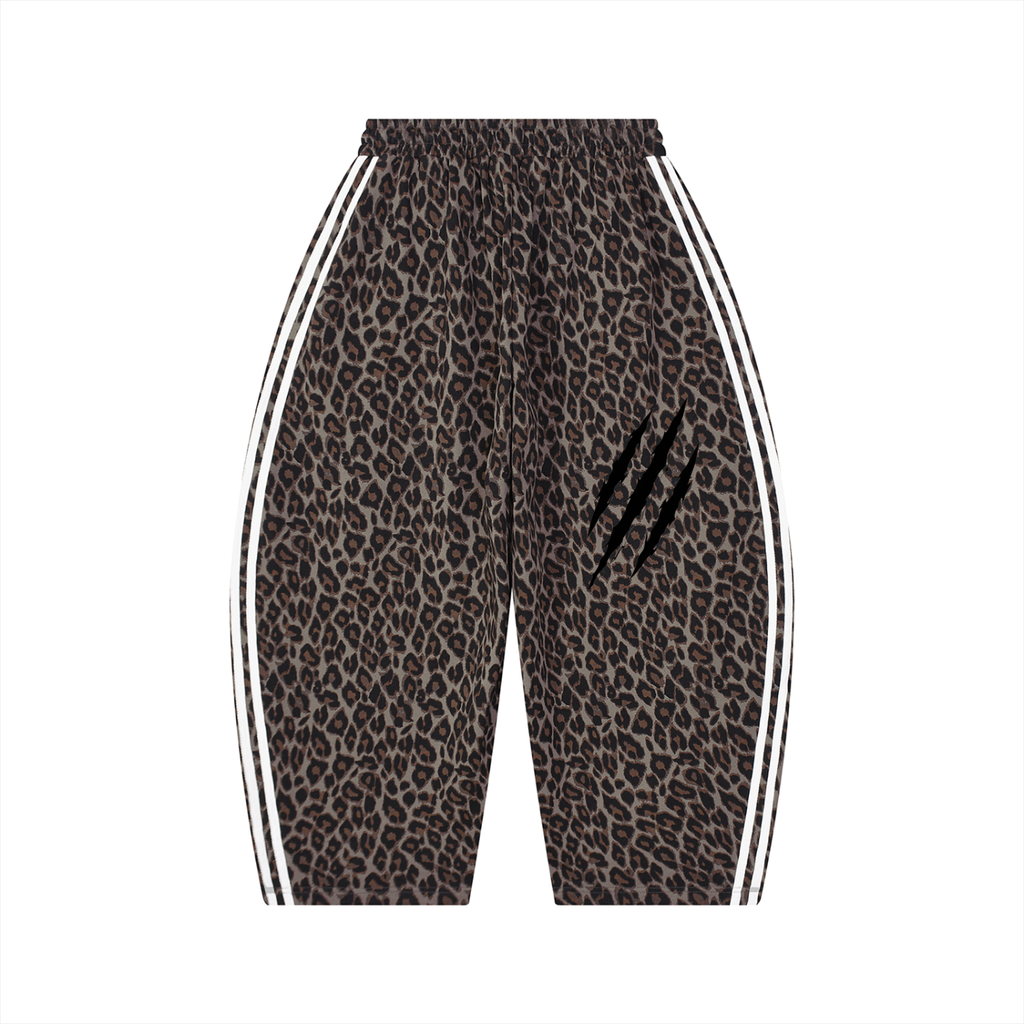 Leopard Barrel Leg Sweatpants