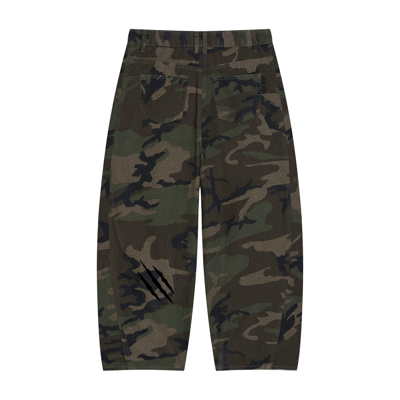 Men’s Camo Barrel Leg Cargo Pants