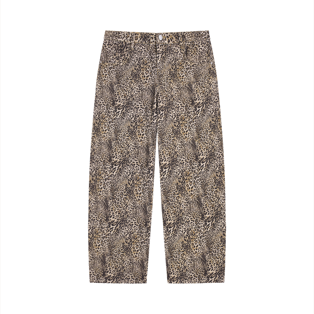 Leopard Wide Leg Jeans