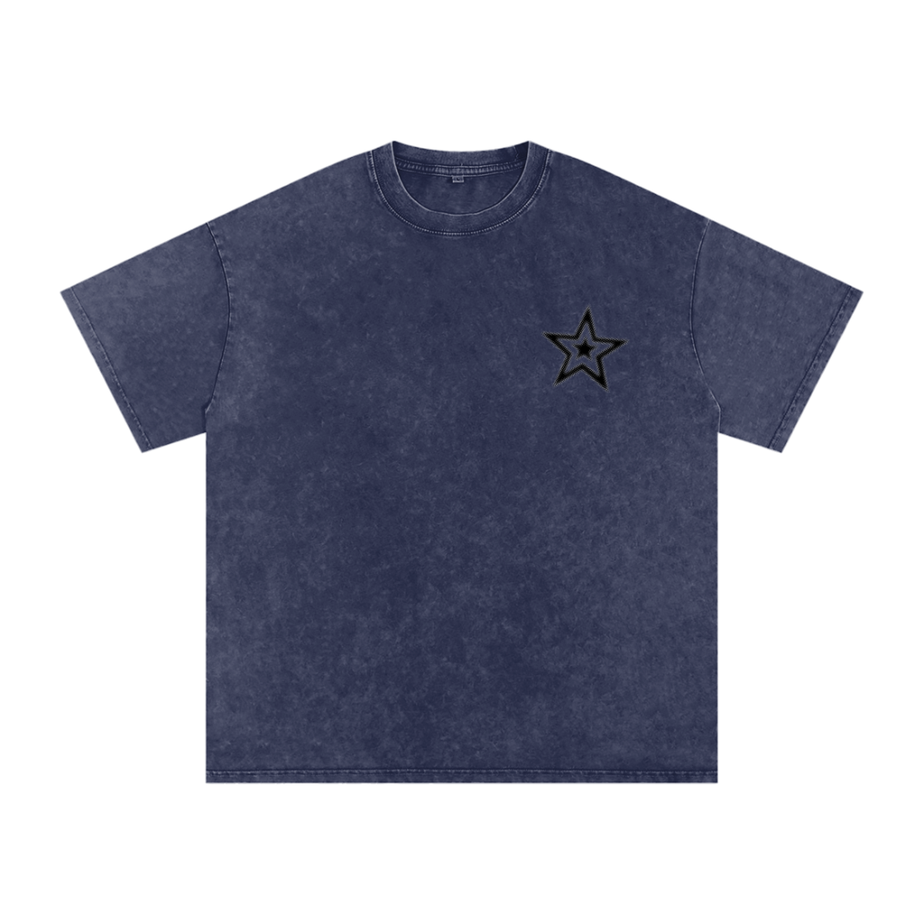Snow Washed Oversized Cotton T-Shirt