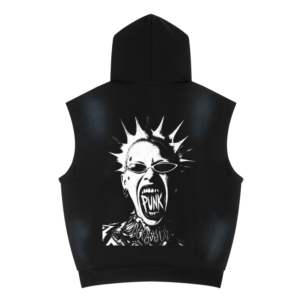 PUNK Sleeveless Hoodie