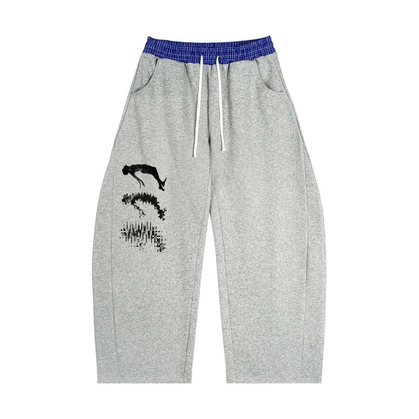 Plaid Waistband Barrel Sweatpants