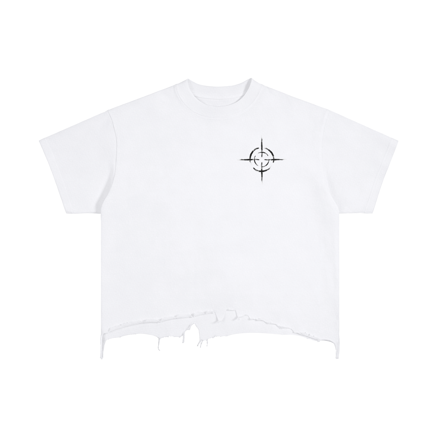 Vintage Wash Boxy Distressed Hem T-Shirt