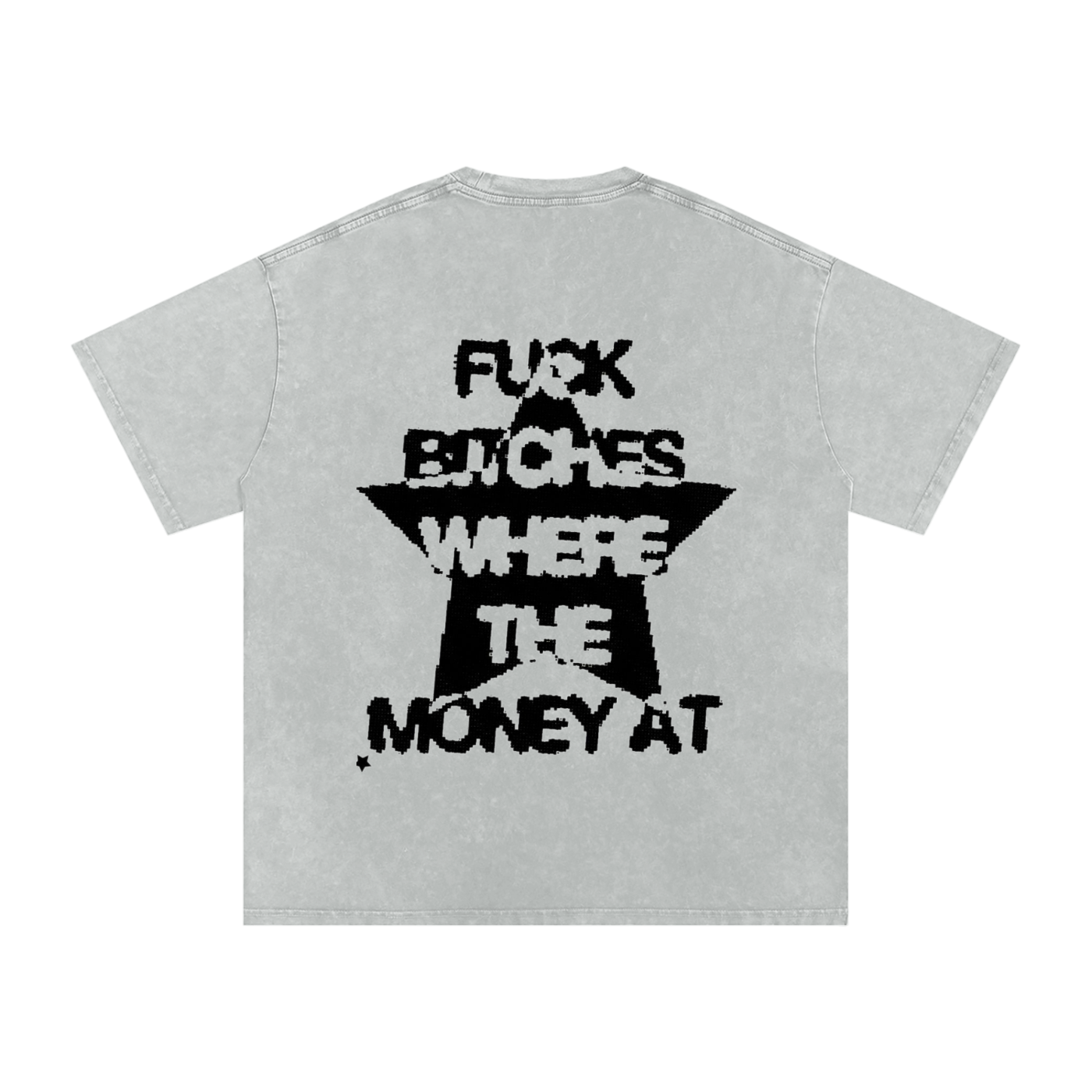 Snow Washed Oversized Cotton T-Shirt