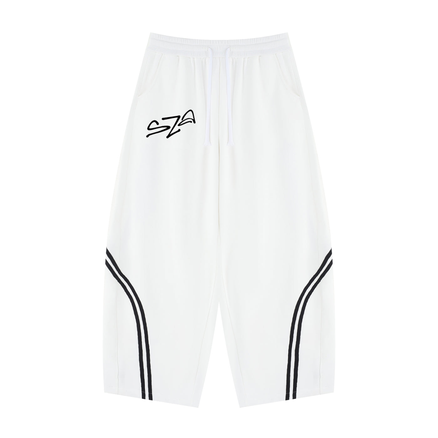 Unisex Wide Leg Piping Sweatpants