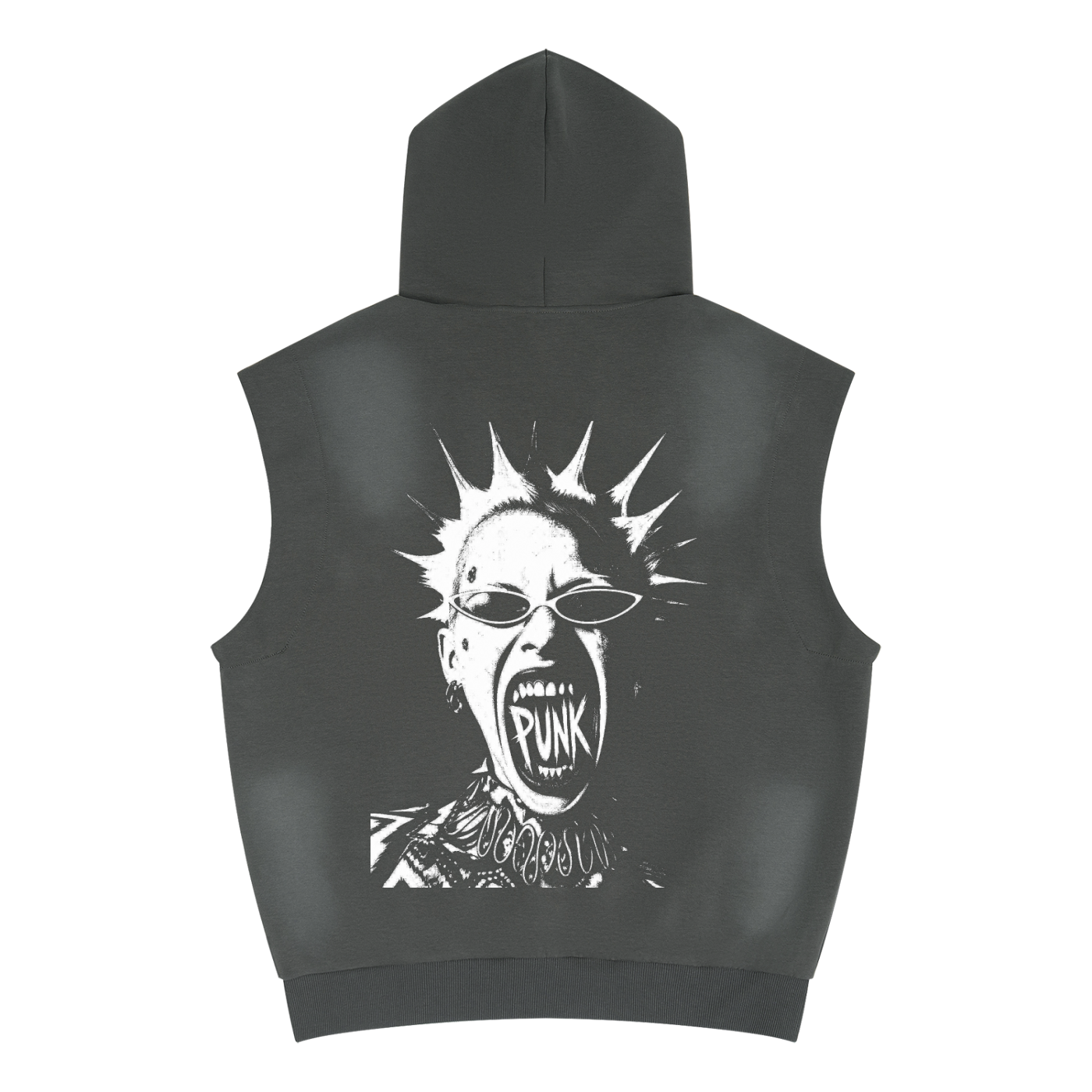 PUNK Sleeveless Hoodie