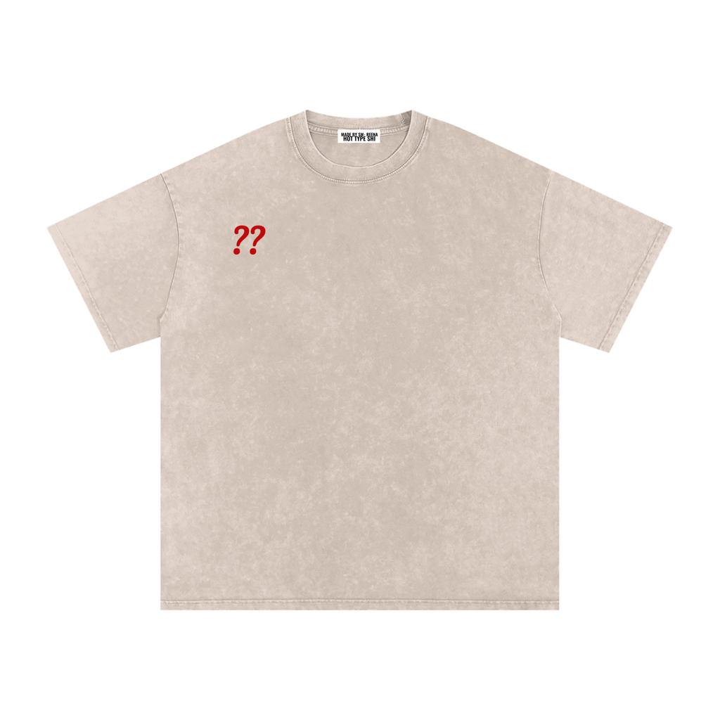 Snow Washed Oversized Cotton T-Shirt