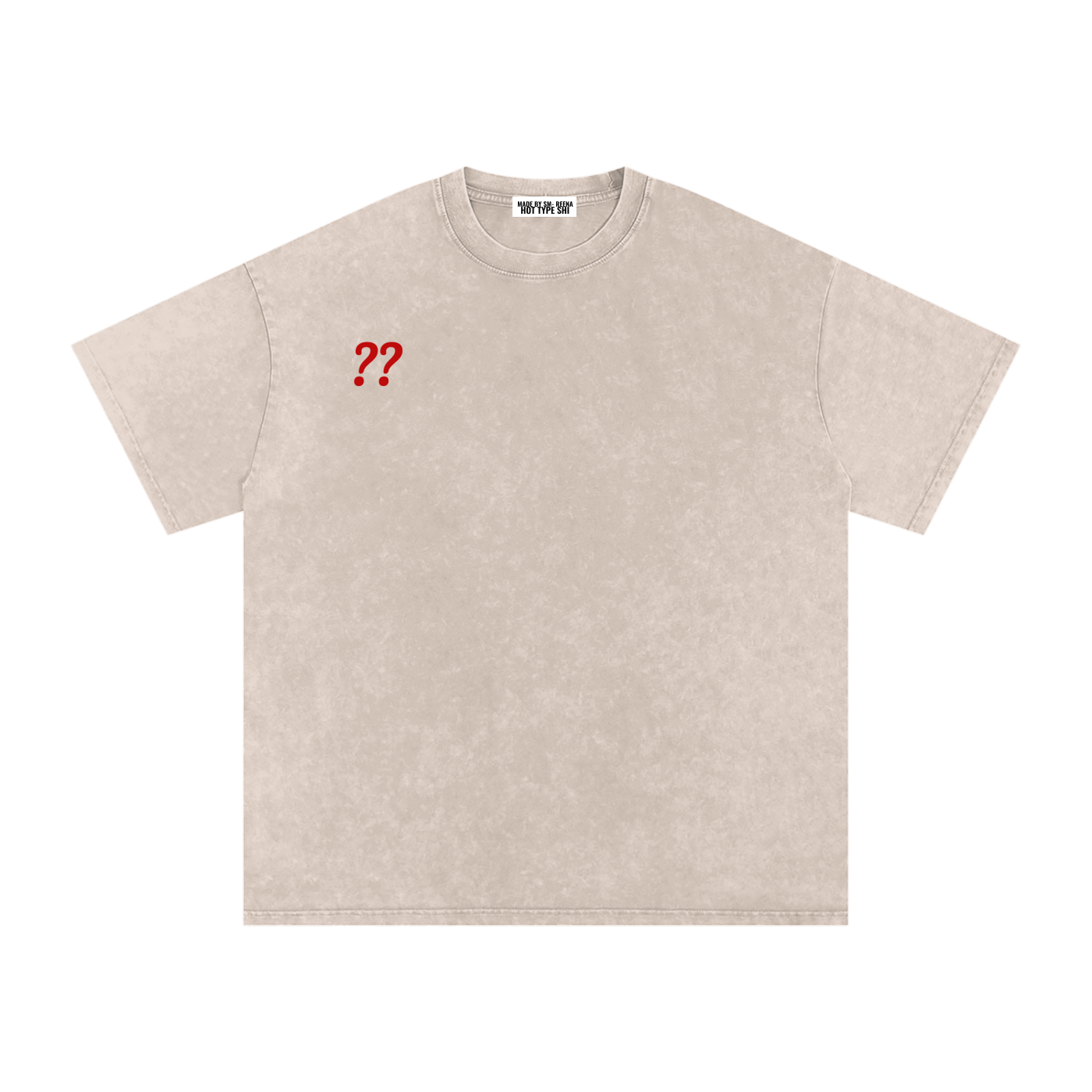 Snow Washed Oversized Cotton T-Shirt