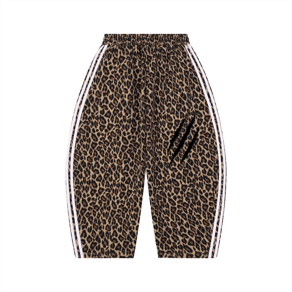 Leopard Barrel Leg Sweatpants