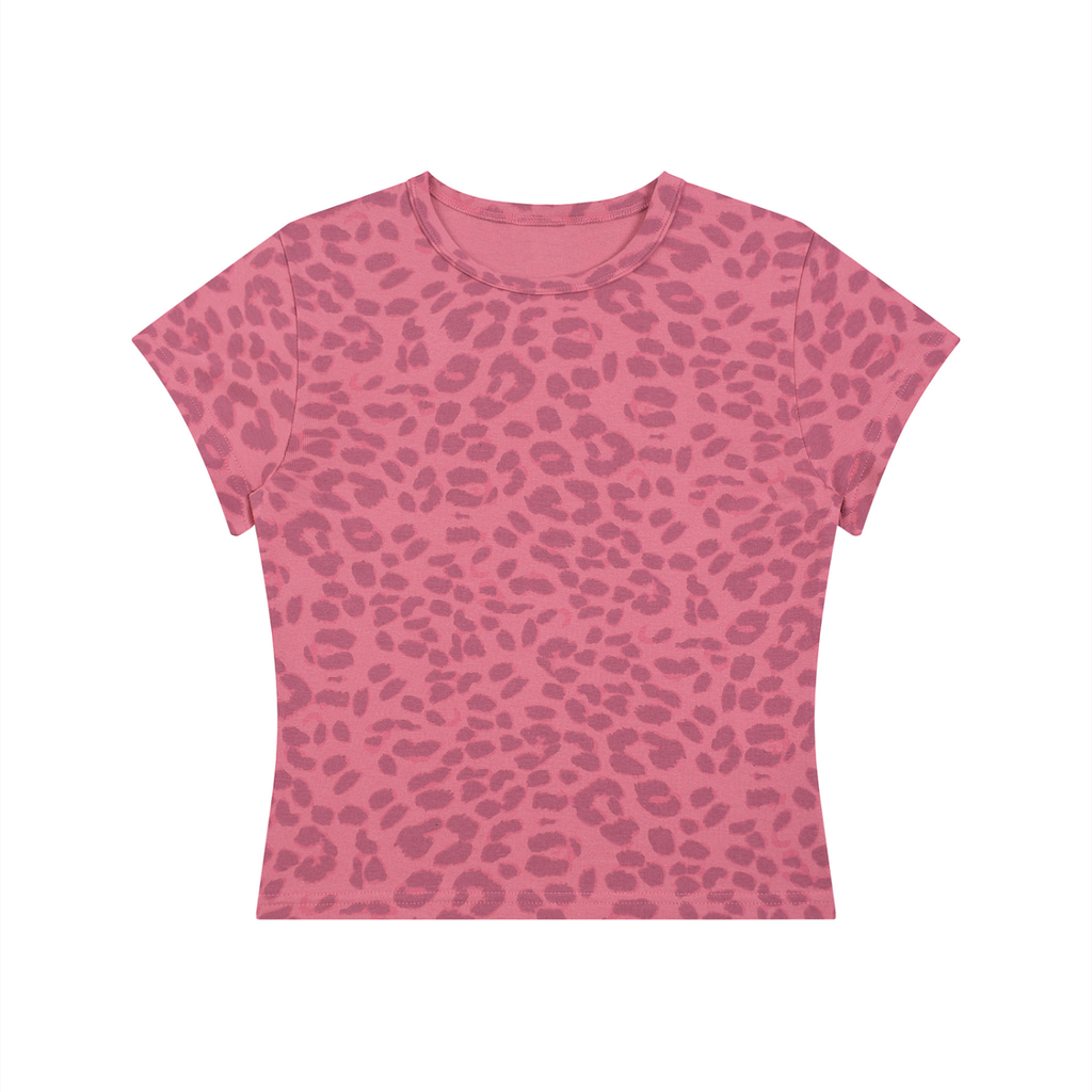 Toxic Leopard Print Crop T-Shirt