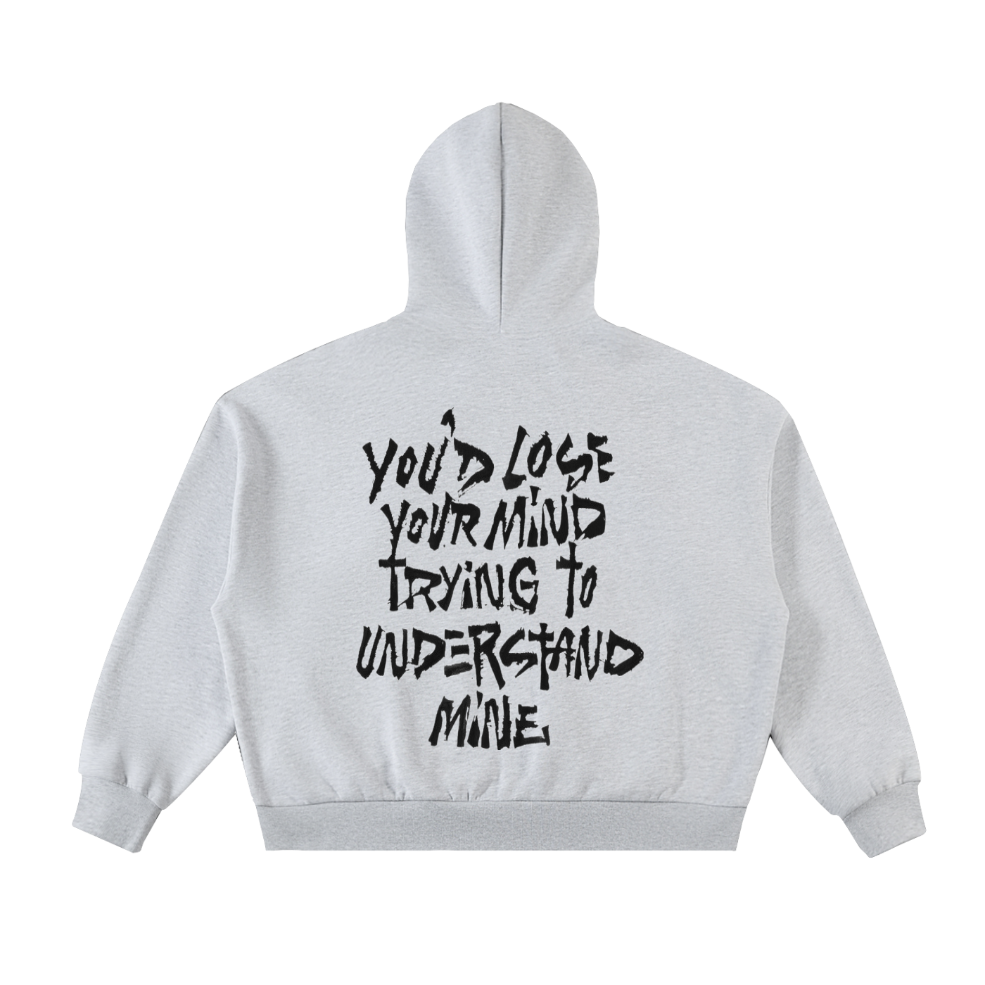 Fleeced Full-Zip Boxy Hoodie