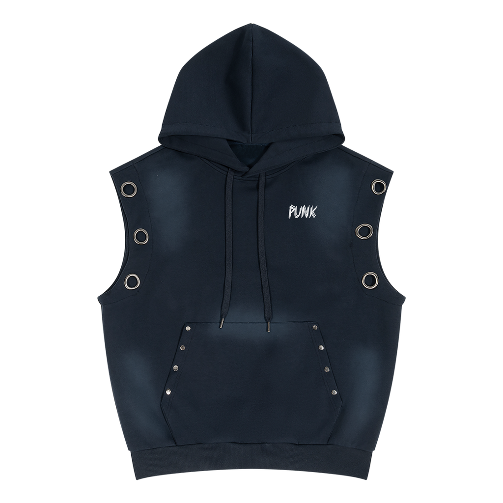 PUNK Sleeveless Hoodie