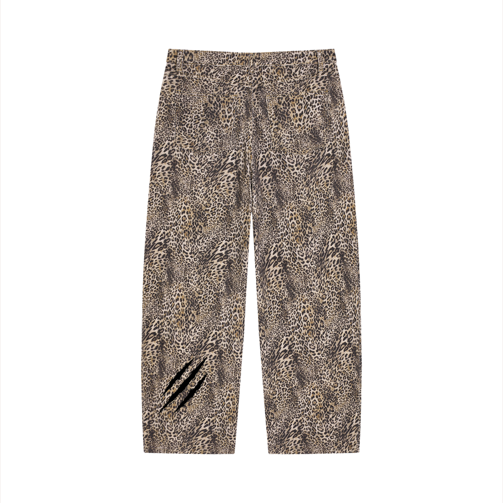 Leopard Wide Leg Jeans