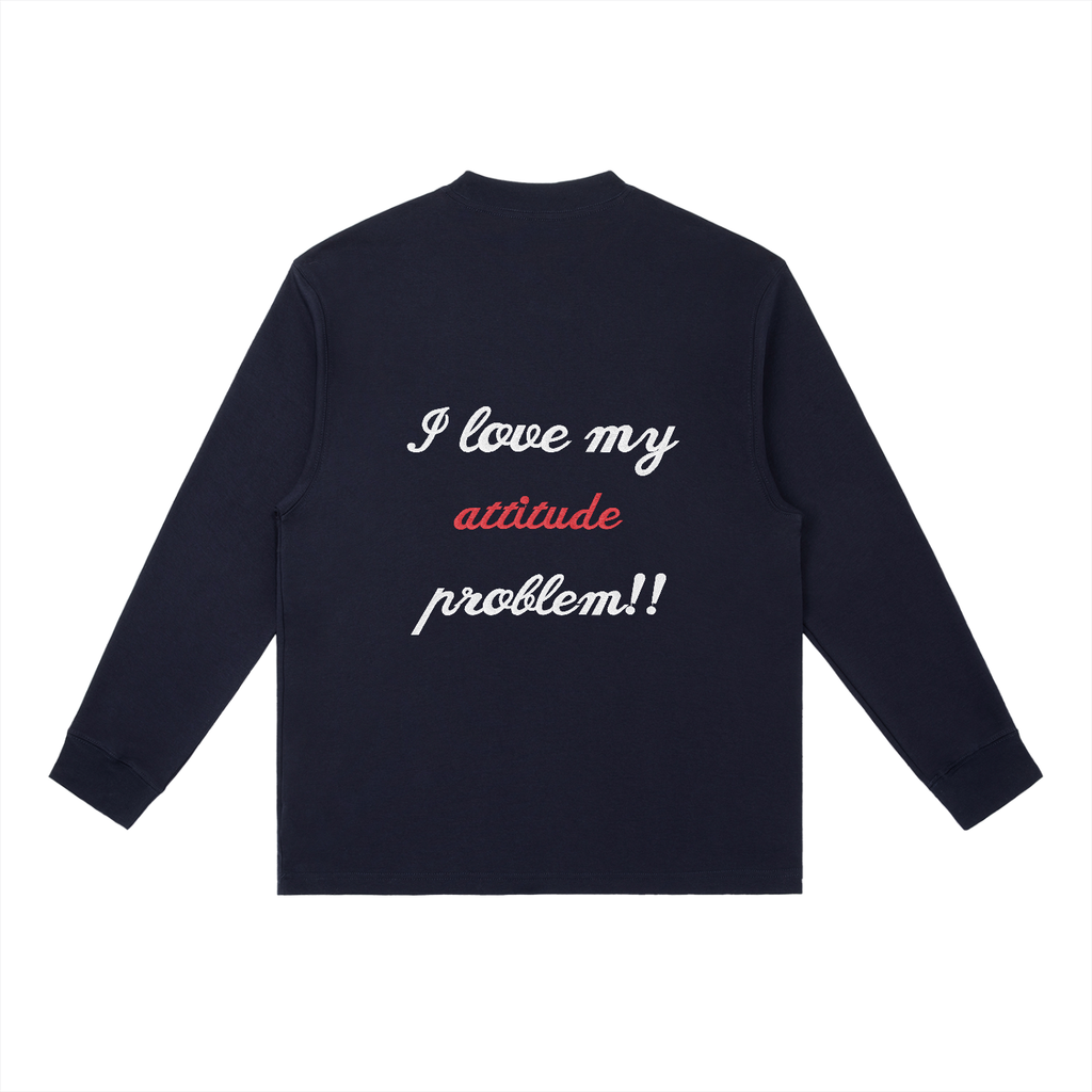 embroided attitude Long-Sleeve T-Shirt